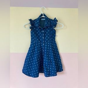 Dark denim sundress, Eiffel Tower, EUC